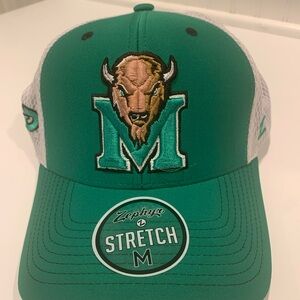 Marshall Thundering Herd Size Medium Fiitted Zephyr Brand Embroidered Hat Cap